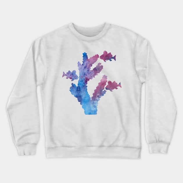 A coral and fish Crewneck Sweatshirt by TheJollyMarten